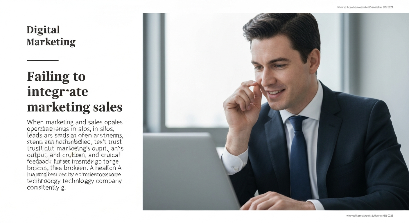 Failing to integrate marketing with sales